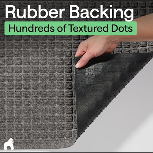 HydroABSORB Door Mat for Indoor Outdoor (Charcoal / 72" X 24")