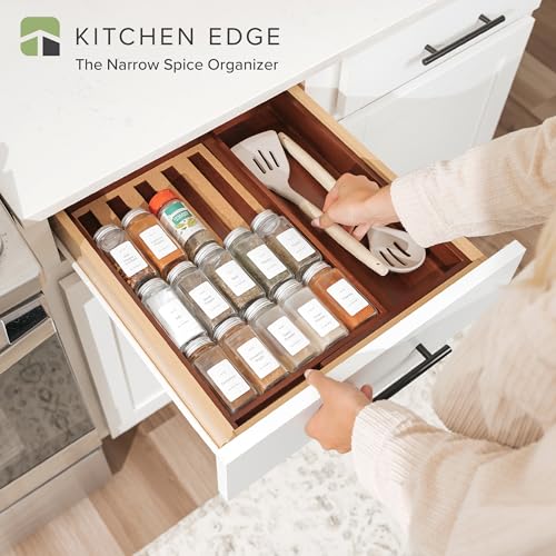 Expandable Spice Drawer Organizer (Natural Acacia)