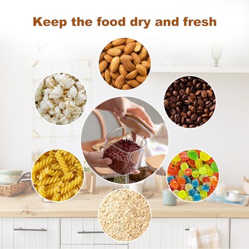 Glass Food Storage Jars 27oz Set of 6