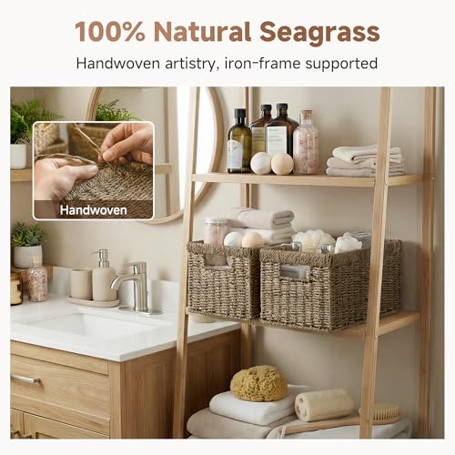 Wicker Baskets for Storage (Natural (Seagrass) / 2x 13"L x 8¼"W x 7"H)