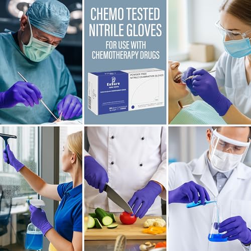 Blue Nitrile Gloves Medical Powder & Latex Free Chemical Resistant