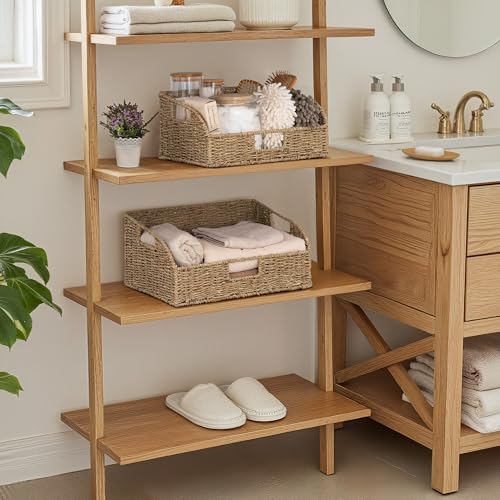 Pantry Baskets for Organizing (Natural(Seagrass) / 15¾"L x 11"W x 7½"H + 14¼"L x 9¾"W x 6¾"H)