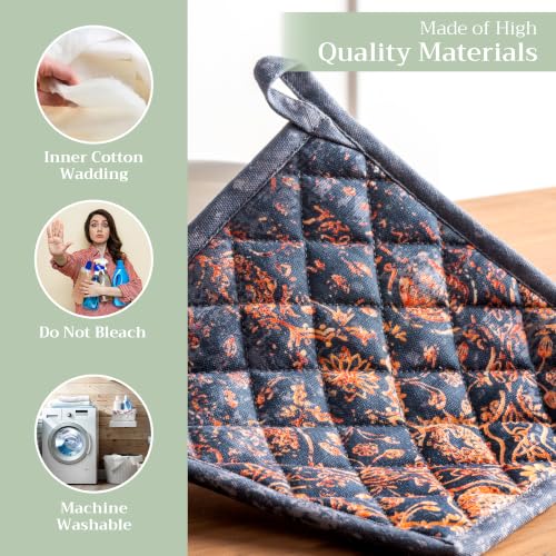 Pot Holders 100% Cotton Potholders (024 - Imperfection / 8" x 8" (Pot Holder Pack of 1))
