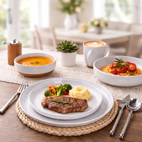 Dinnerware Sets for 8 (White / Service For 8(24Pcs))