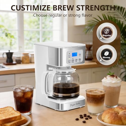 12 Cup Programmable Coffee Maker (White)
