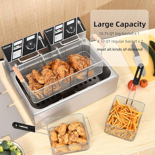 Commercial Deep Fryer with Basket for Restaurant or Home Use (83)