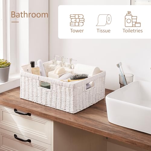 Wicker Storage Basket (White)