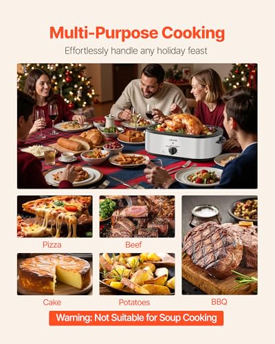 Roaster Oven 20QT Electric Roasting Pan (Silver / 20QT)