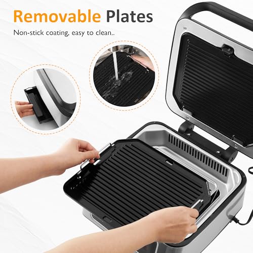 1300W Smokeless Grill Indoor with Auto (White)