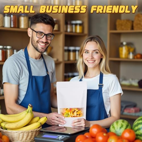 50 Pack Resealable Treat Bags (White / 3.5x5.5in (9x14cm))