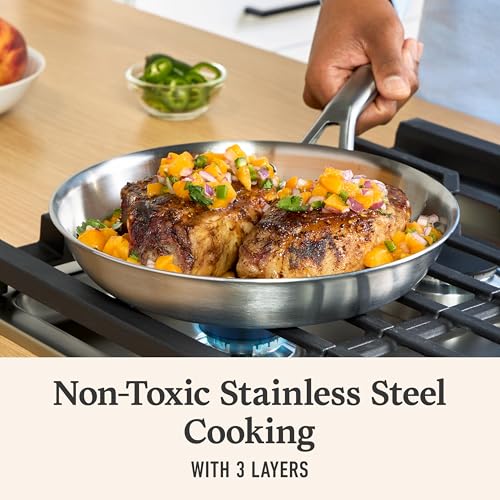 Brushed 3 Ply Stainless Steel Cookware Set w (3-Piece Set)