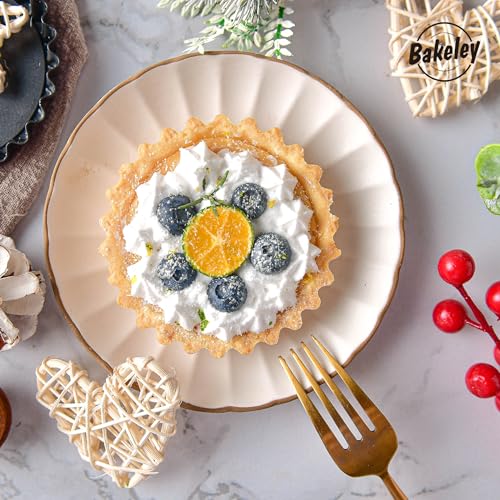 Mini Tart Pan Set (4" Round Mini 4Pcs (Black))