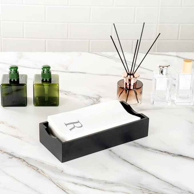 Luxenap 15.8 X 7.9 Inch Linen-Feel Guest Towels, 2000 Lettered Hand Towels - Silver Letter 'R', Sans Serif Font, White Paper Dinner Napkins, airlaid, For Restrooms And Tables - Restaurantware