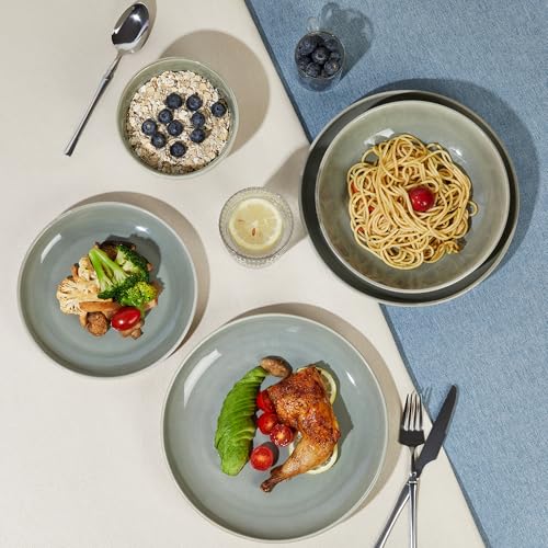 Stoneware Dinnerware Sets for 8 (Gradient Green / Set (32pcs))