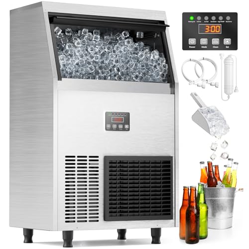 Commercial Ice Maker Machine 200 Lbs (200LBS/24H-Head and Bin)