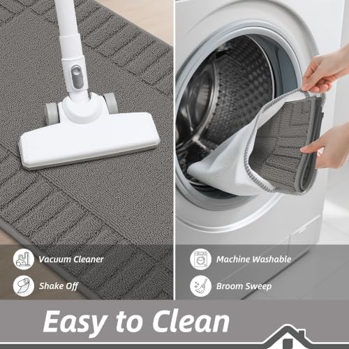 Kitchen Rugs Non Slip Washable 2PCS