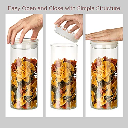 27oz Glass Jars with Airtight Lid Set of 2 (Clear / 6-27oz 2Pack)