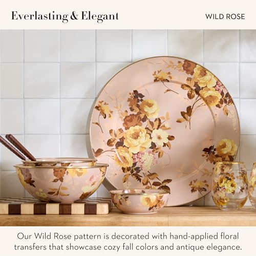 Enamel Serving Platter (Mauve Wild Rose)