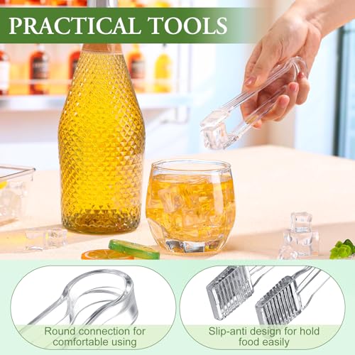 18 Combo Pack 9 Clear Plastic Serving Tongs and 9 Mini Kitchen Candy Scoops