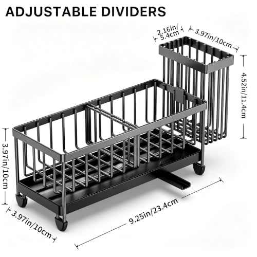 Sponge Holder for Kitchen Sink (Dark Grey - 9.25″)