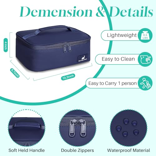 NOL Insulated Lunch Bag for Adults (Navy Blue / Small (4.5 Liters))