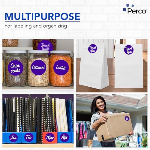 Purple Perforated Round Circle Dot Sticker 3 (Purple / 3 Inch)