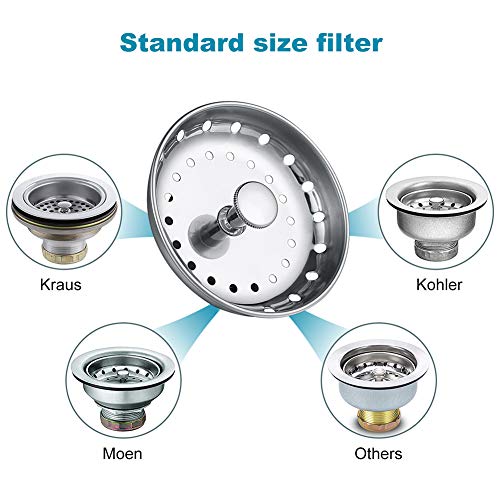 Kitchen Sink Drain Strainer 6 Pack Stainless Steel Sink Stopper (6 Count)
