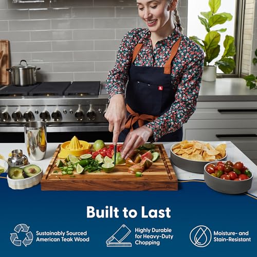 Laurel Teak Wood Cutting Board (Laurel | Teak | Edge Grain)