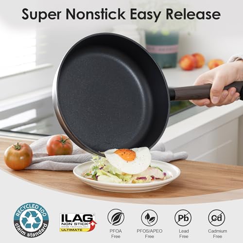 15Pcs Nonstick Cookware Set (Night Black / 15 Pieces)