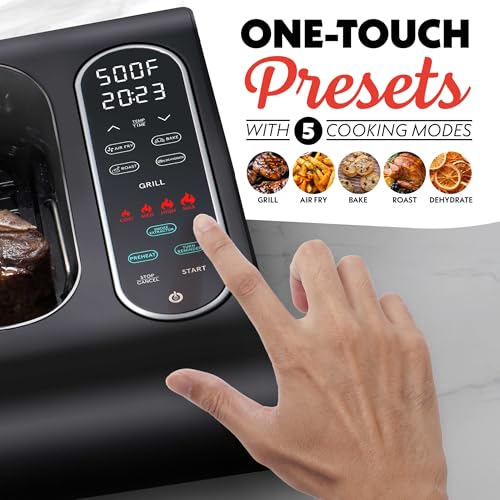 Smokeless Indoor Grill & Air Fryer raclette grill with Smoke Extracting Technology for indoor grill Extra (6Q)