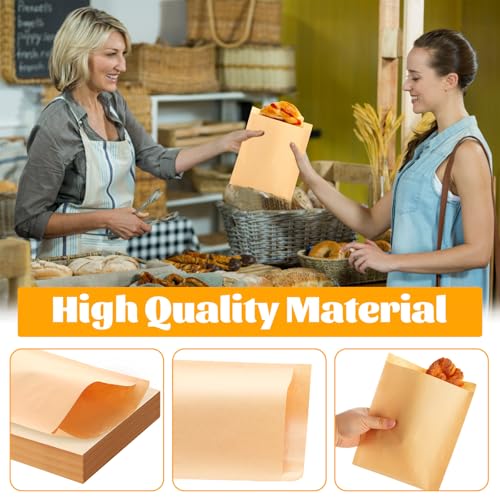 600 Pack Wax Paper Sandwich Bags 10x8 inch (Kraft-600PCS / 10x8 inch)