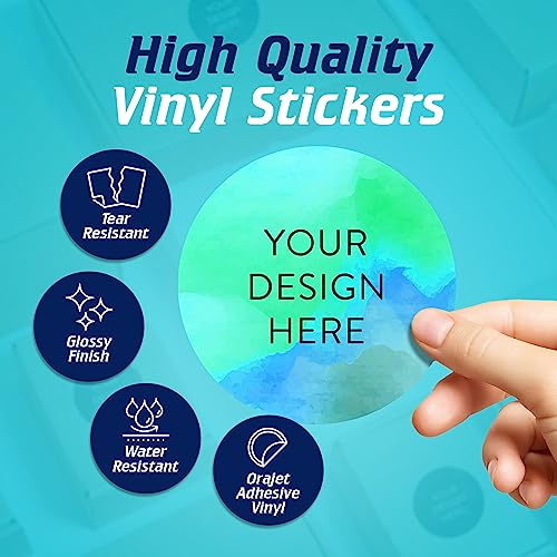 100 Custom Vinyl Stickers (100 Count)