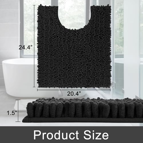 Toilet Rug U Shaped Washable 24x20 Inch