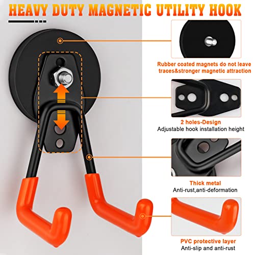 Heavy Duty Magnetic Garage Hook (Middle/4 PCS Magnetic Hooks)
