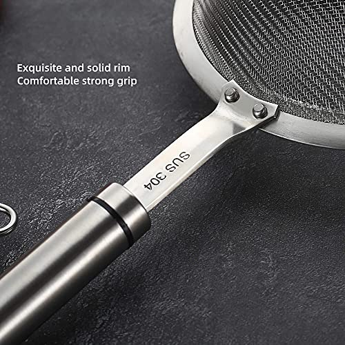 Stainless Steel Fine Mesh Strainers for Kitchen (4.73 inch)