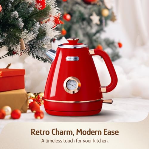Retro Electric Kettle (Ruby Red)
