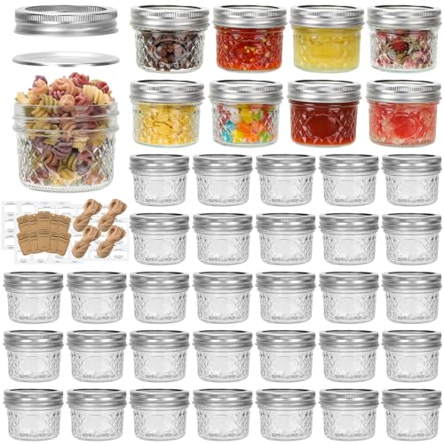 40 Pack 4 oz Glass Mason Jars (40 Count)