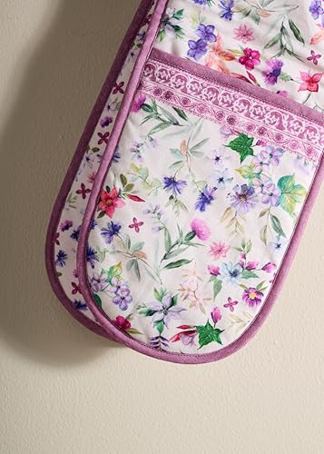 Double Oven Mitts 100% Cotton Double Oven Glove (038 - Chardon / 7" x 35" (Double Oven Mitt))