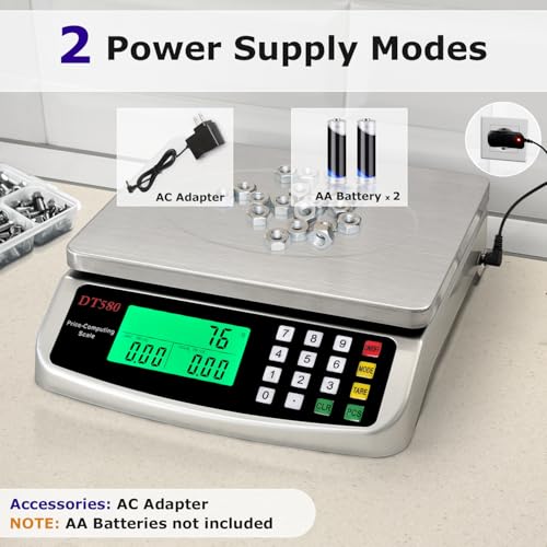 110lb Food Scale (Silver 50kg (Hold Mode))