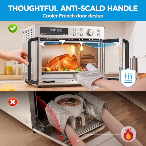 Flexify Classic French Door Toaster Oven Air Fryer Combo (26.4 QT / Stainless steel)