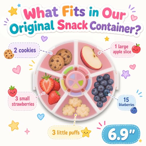 Kids' Rotating Snack Container Set (Pink)