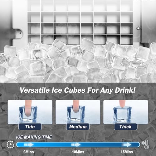 Under Counter Ice Maker Machine (120LBS/DAY-Foam Door)