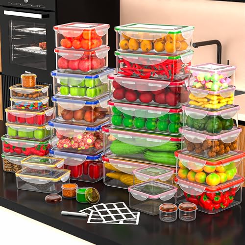 70 Pcs Large Food Storage Containers with Lids Airtight (70 Pcs)