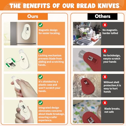 Extractable & Magnetic Bread Lame Dough Scoring Tool (Cream)