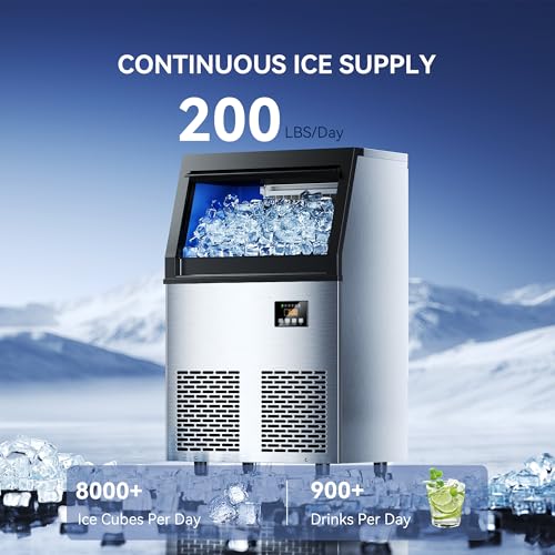 200 lbs 24H Commercial Ice Maker Machine (200lbs/24H)