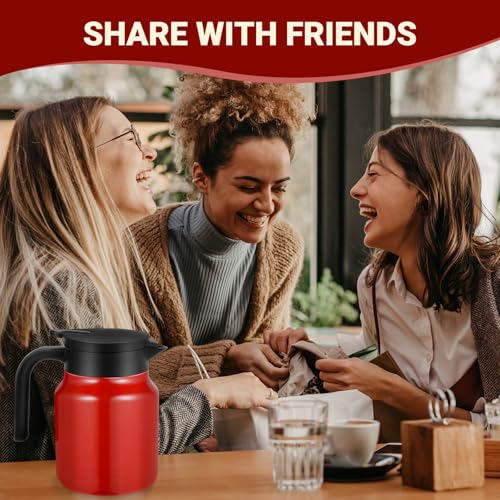 Insulated Coffee Carafe (Red / 34 Ounces)