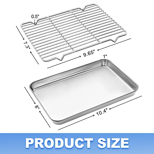 Baking Sheet with Cooling Rack (10.4 x 8 x 1 inch)