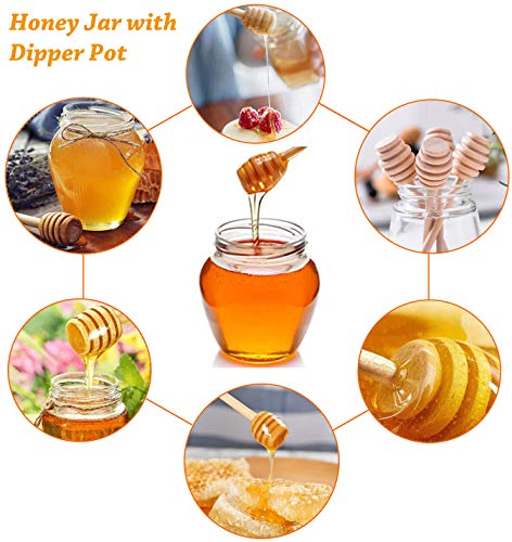 Premium 50 Pack 3 Inch Mini Wooden Honey Dipper Stick (50PACK)