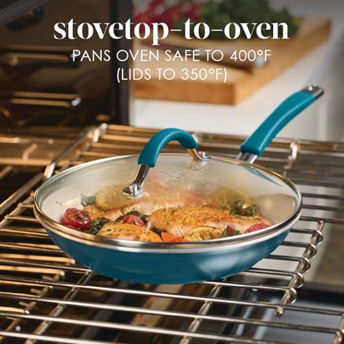 Cucina Ceramic Nonstick Cookware Pots and Pans Set (Marine Blue / 13 Piece Ceramic)
