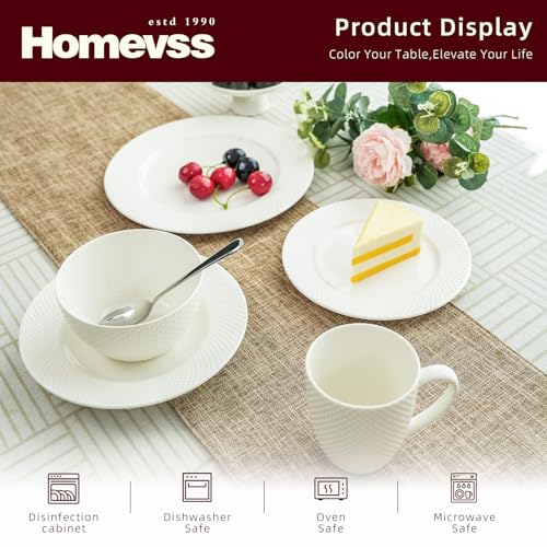 HomeVss New Bone China Dinnerware Set (Diamond / Service for 6 - 18pc Set)